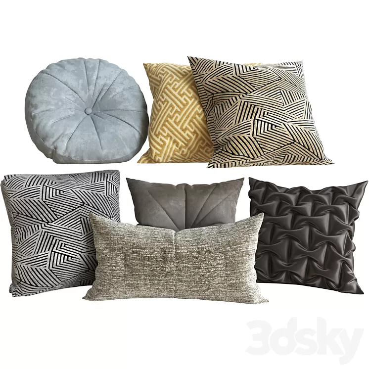 Decorative Set Pillow 5 3D Model Free Download Decorative Set Pillow 5 3D Model Free Download