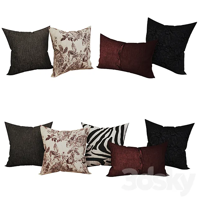 Decorative set pillow 53 3D Model Decorative set pillow 53 3D Model