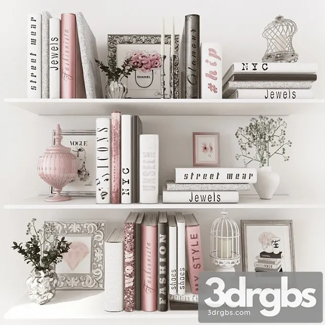 Decorative set Pink dekor set 3D Model Download Decorative set Pink dekor set 3D Model Download