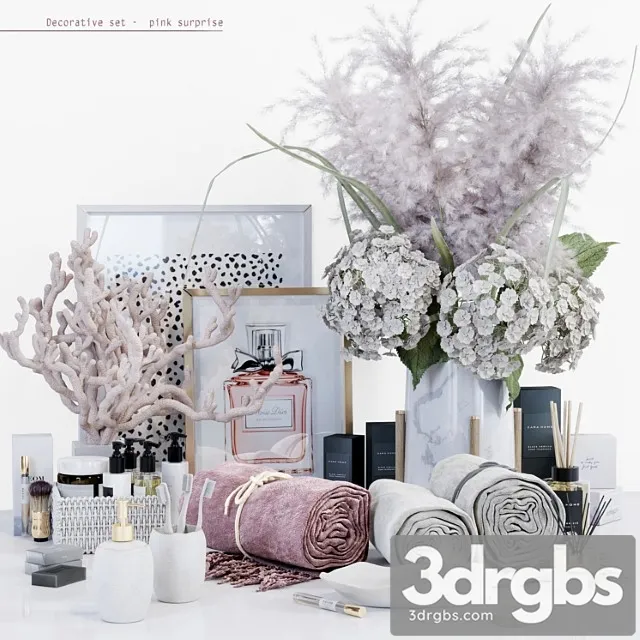 Decorative Set Pink Surprise 1 3D Model Download Decorative Set Pink Surprise 1 3D Model Download