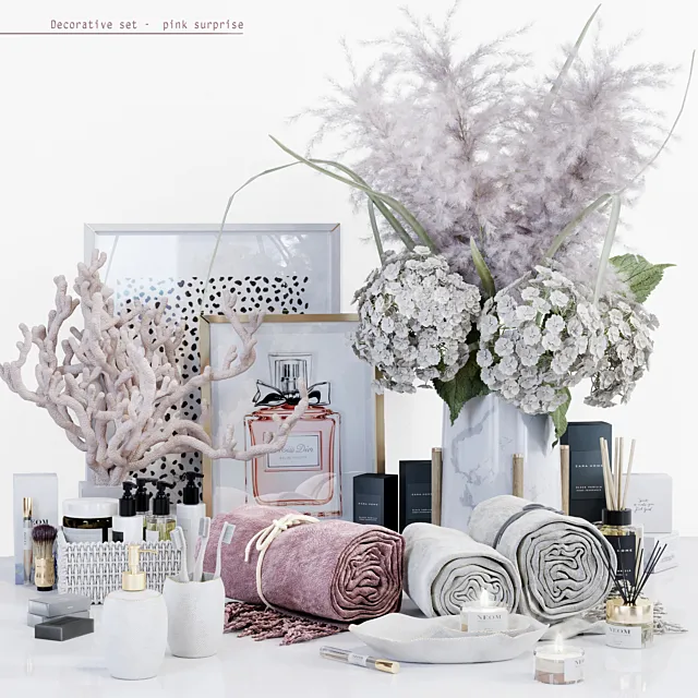 Decorative set – pink surprise 3DModel