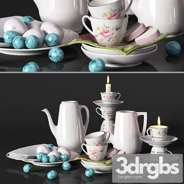 Decorative Set Provence Service 3D Model Download Decorative Set Provence Service 3D Model Download