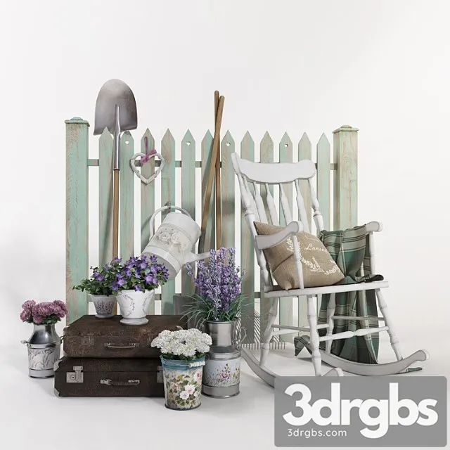 Decorative set Provense garden set 3D Model Download Decorative set Provense garden set 3D Model Download