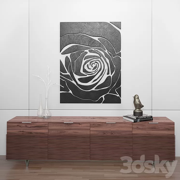 Decorative set Rose 3D Model