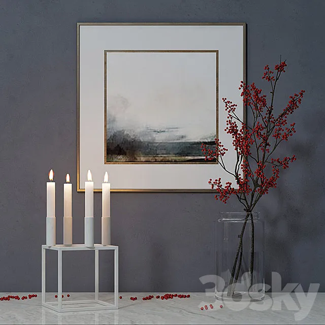 Decorative set Rowan 3D Model