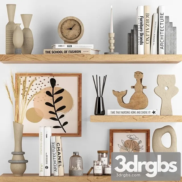 Decorative Set S01 3D Model Download Decorative Set S01 3D Model Download