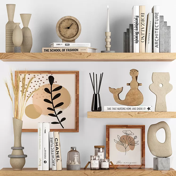 Decorative Set S01 3D Model