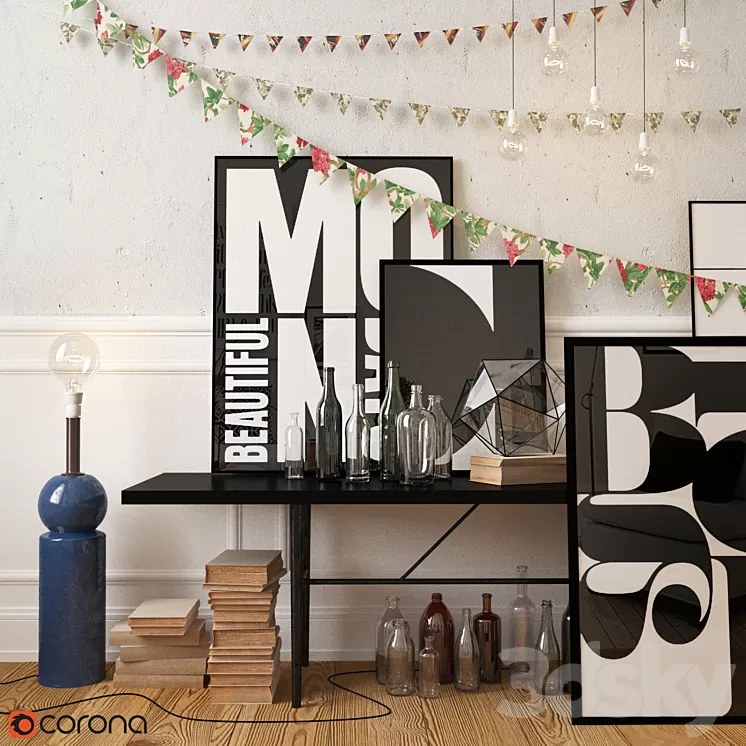 Decorative set (Scandinavia) 3D Model