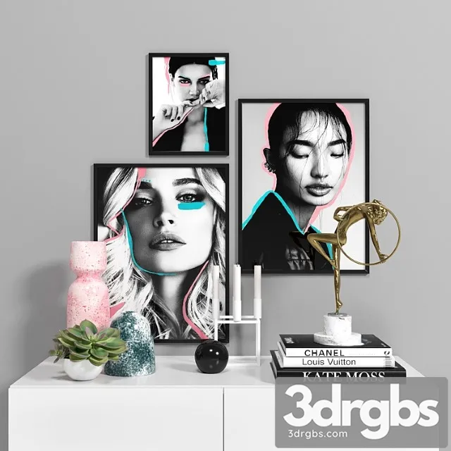 Decorative set Scandinavian Set 005 3D Model Download Decorative set Scandinavian Set 005 3D Model Download