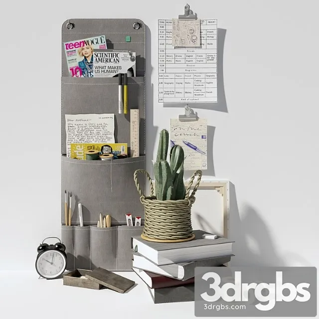 Decorative set School set 3D Model Download Decorative set School set 3D Model Download