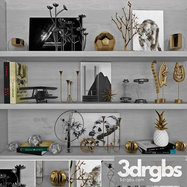Decorative set Set-89 3D Model Download Decorative set Set-89 3D Model Download