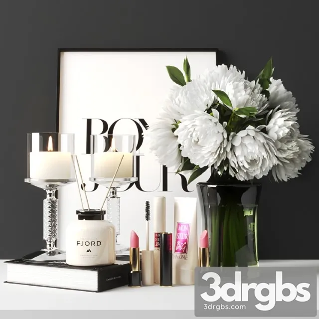 Decorative set Set1154 -peony4 3D Model Download Decorative set Set1154 -peony4 3D Model Download