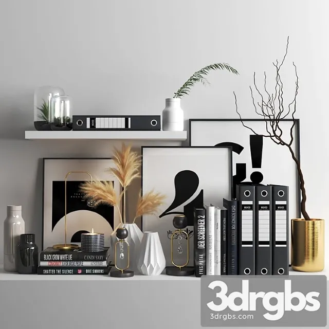 Decorative set Set309 -office 3D Model Download Decorative set Set309 -office 3D Model Download