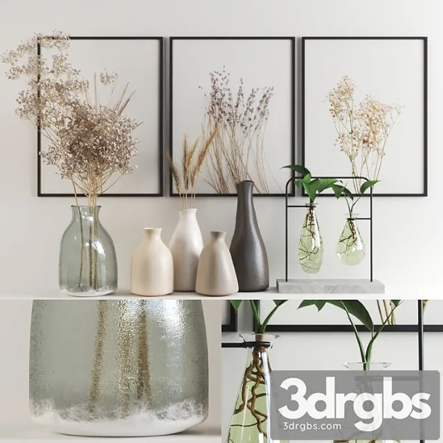 Decorative set Set423 -cream 3D Model Download Decorative set Set423 -cream 3D Model Download