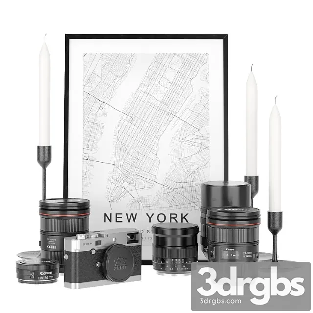 Decorative set shelves 02 3D Model Download Decorative set shelves 02 3D Model Download