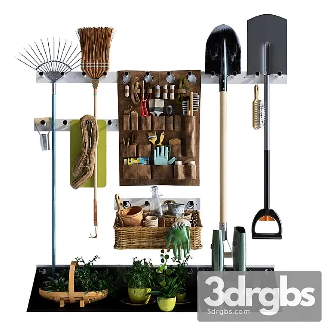 Decorative set Storage of garden equipment 3D Model Download Decorative set Storage of garden equipment 3D Model Download