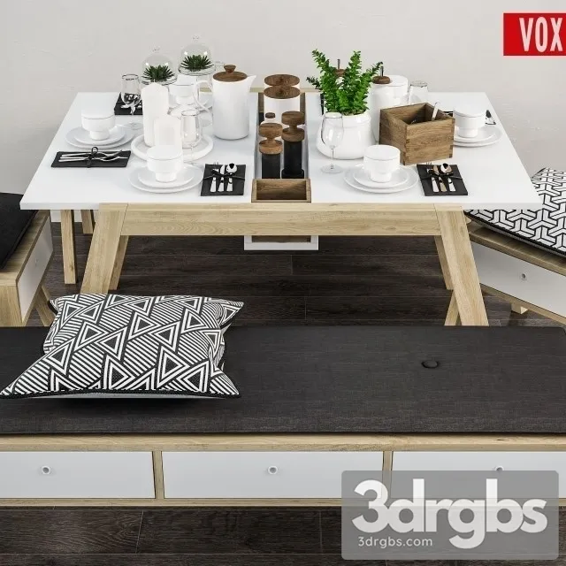 Decorative Set Table Vox Spot 3D Model Download