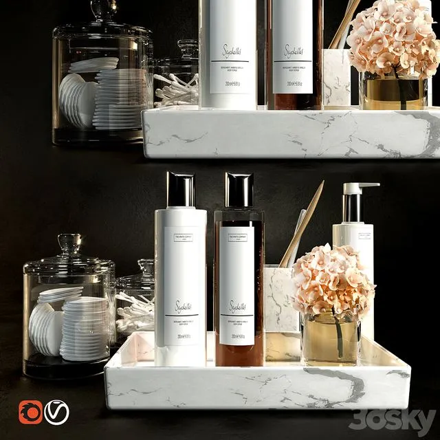 Decorative set to the bathroom 3D Model Decorative set to the bathroom 3D Model