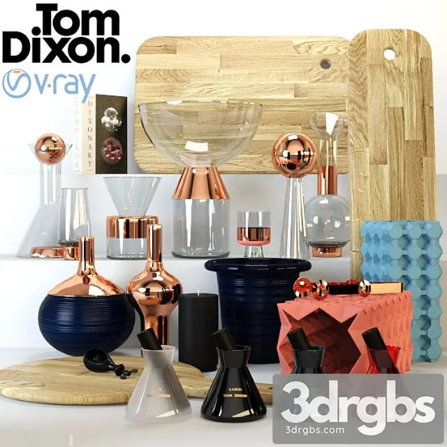 Decorative set Tom dixon accessories set 2 3D Model Download Decorative set Tom dixon accessories set 2 3D Model Download