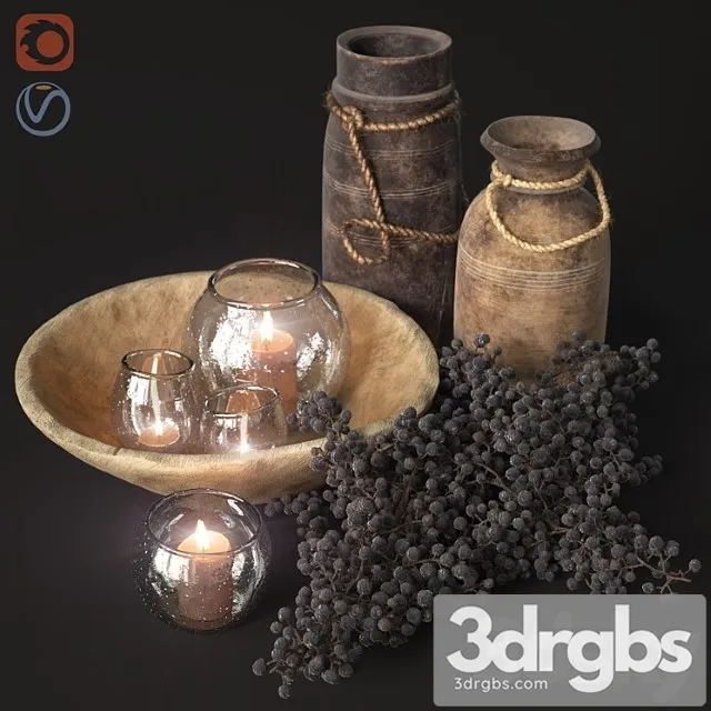 Decorative set Vintage decorative set 2 3D Model Download Decorative set Vintage decorative set 2 3D Model Download