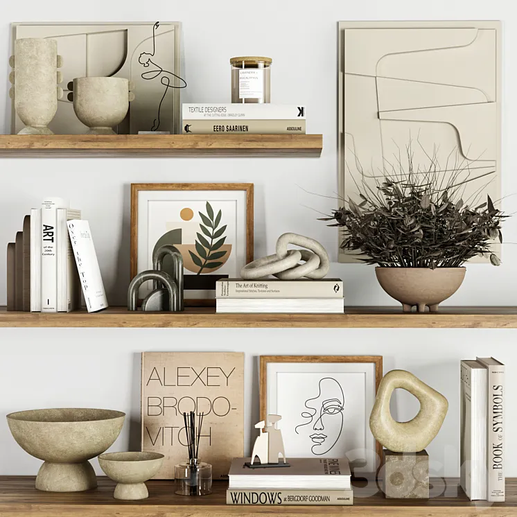 decorative set Vol009 3D Model Free Download