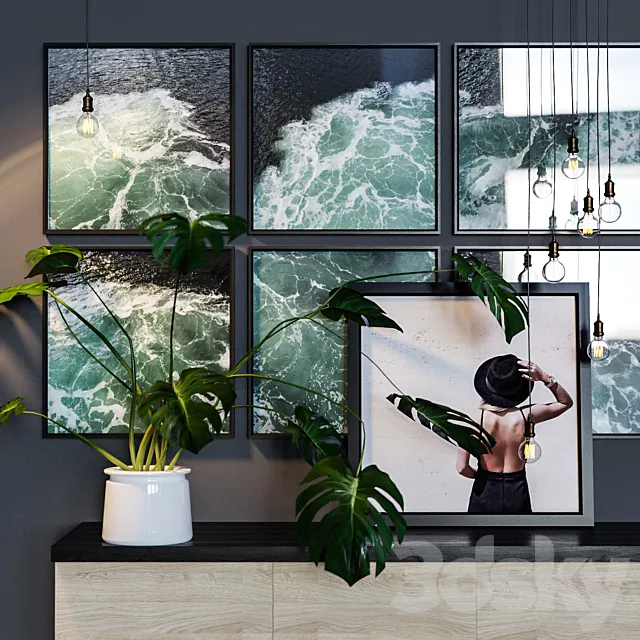 Decorative set (Wave) 3DModel Decorative set (Wave) 3DModel