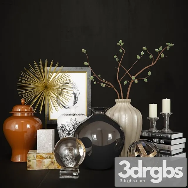 Decorative set Williams-sonoma set 2 3D Model Download Decorative set Williams-sonoma set 2 3D Model Download