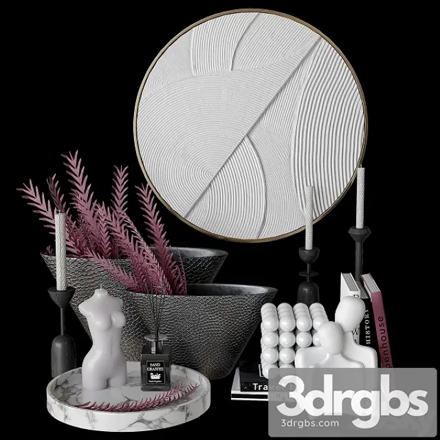 Decorative Set with Bas Relief 3D Model Download Decorative Set with Bas Relief 3D Model Download