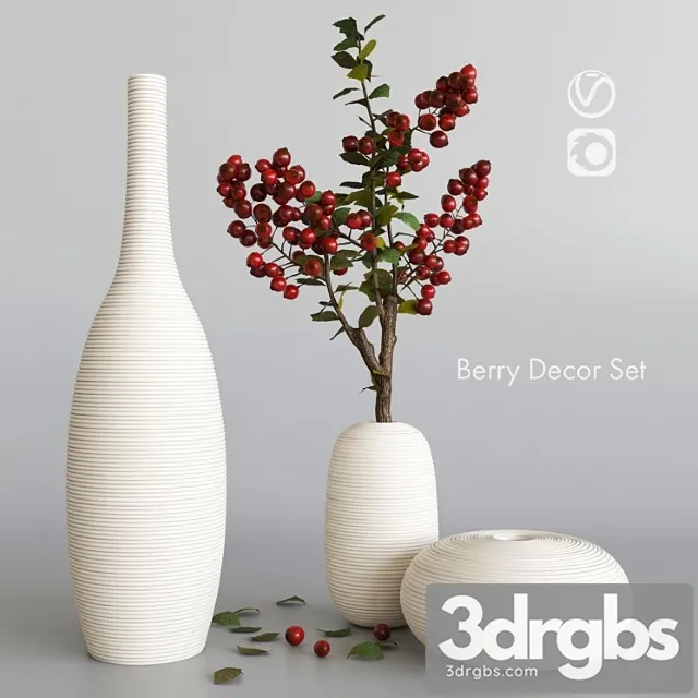 Decorative set with berries 3D Model Download Decorative set with berries 3D Model Download