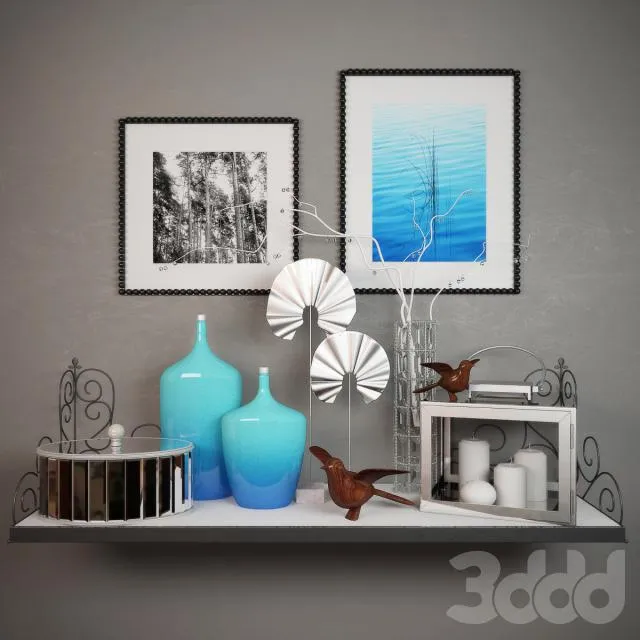 Decorative set with birds 3D Model Decorative set with birds 3D Model