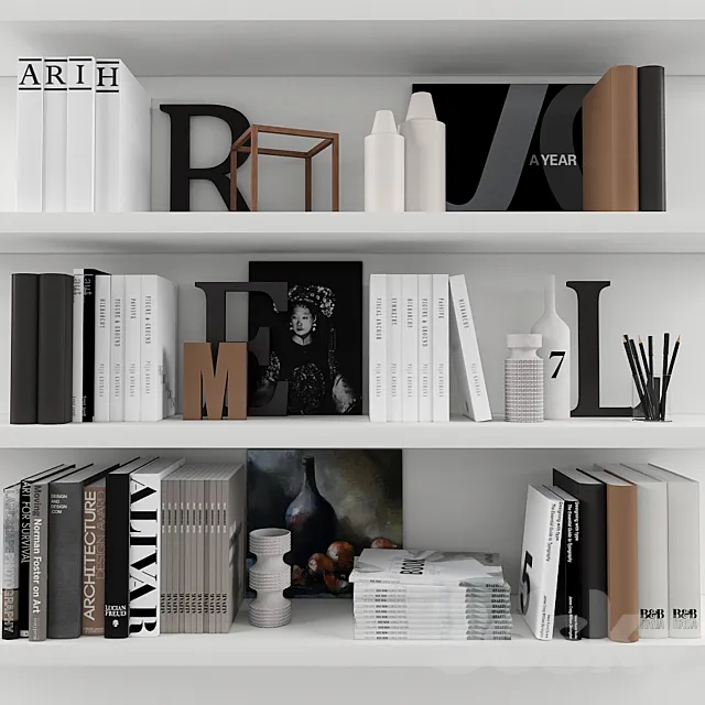 decorative set with books 3DModel decorative set with books 3DModel