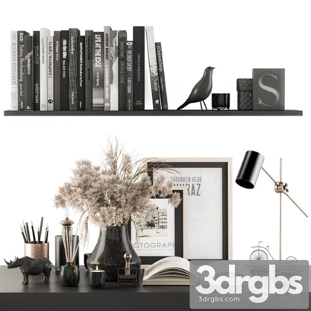 Decorative set with bouquet – set 63 3D Model Download Decorative set with bouquet – set 63 3D Model Download