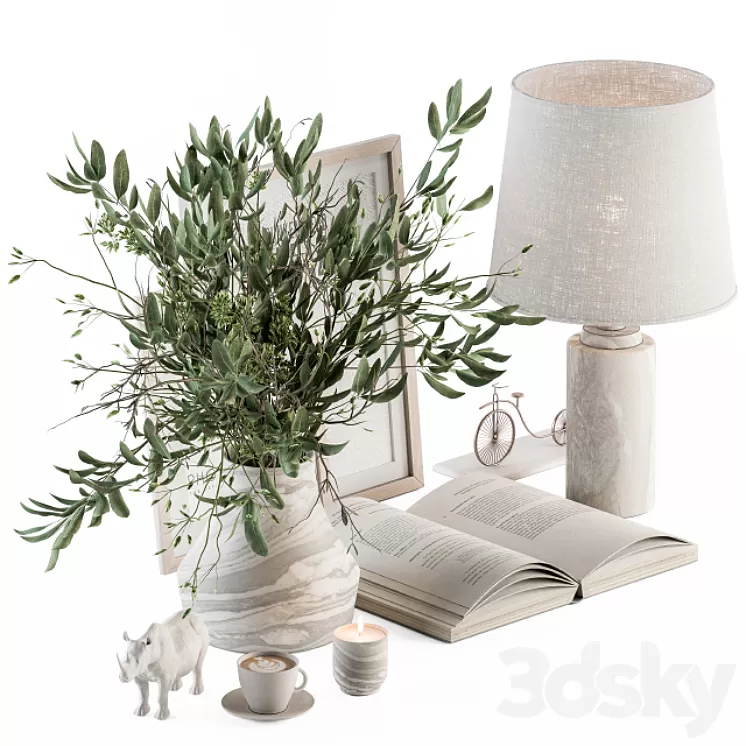Decorative Set with Bouquet – Set 71 3D Model Free Download Decorative Set with Bouquet – Set 71 3D Model Free Download