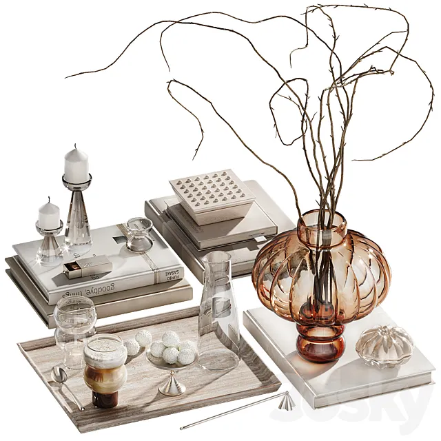 Decorative set with branches ch1 3D Model Decorative set with branches ch1 3D Model