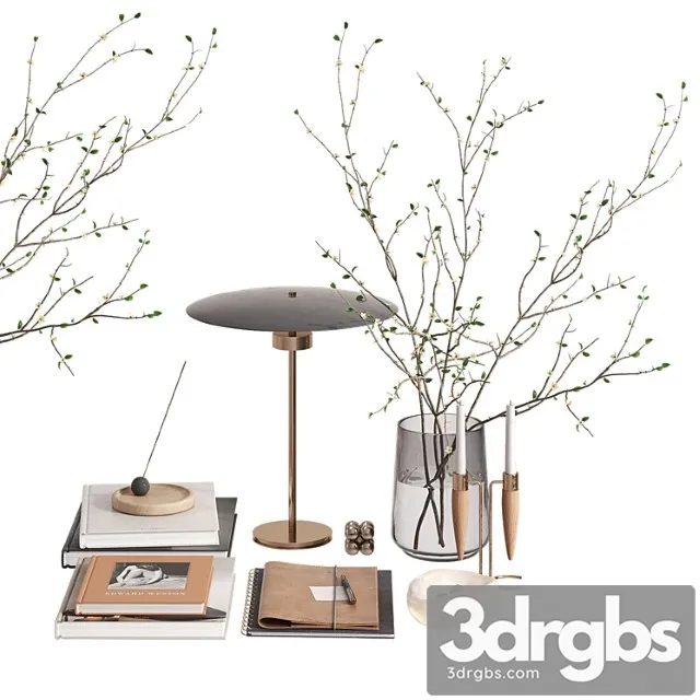 Decorative Set With Cherry Branches 1 3D Model Download Decorative Set With Cherry Branches 1 3D Model Download