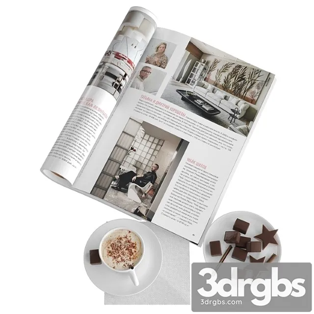 Decorative Set With Coffee and Sweets 3D Model Download Decorative Set With Coffee and Sweets 3D Model Download