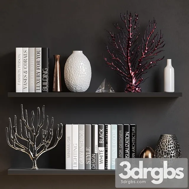 Decorative set with coral 3D Model Download Decorative set with coral 3D Model Download