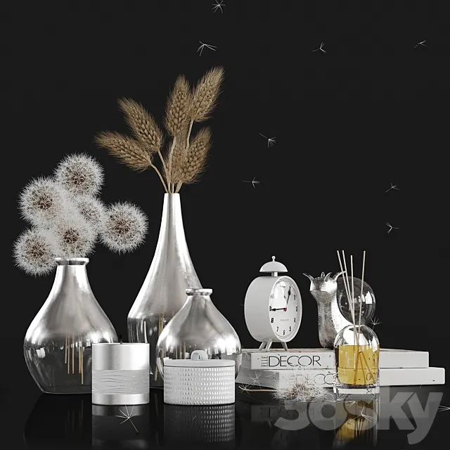 Decorative set with Dandelions 3DModel