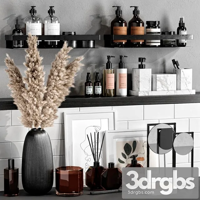 Decorative set with dried flowers 06 3D Model Download Decorative set with dried flowers 06 3D Model Download