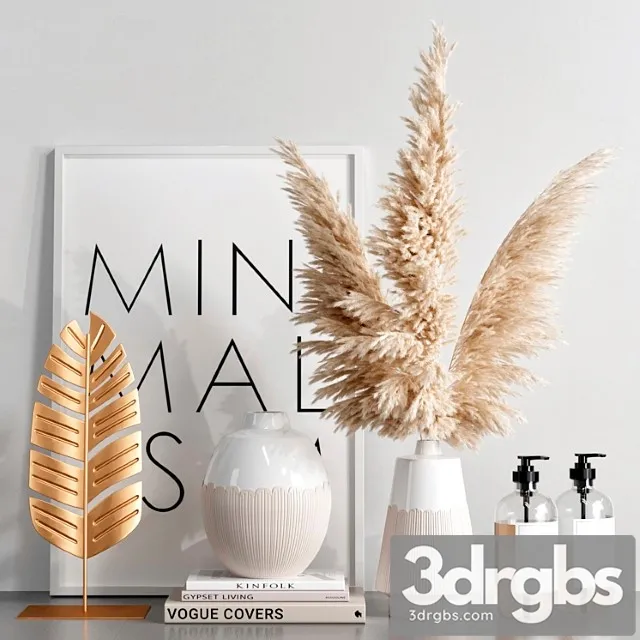 Decorative set with dried flowers 2 3D Model Download Decorative set with dried flowers 2 3D Model Download