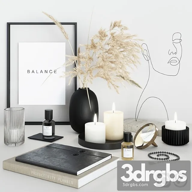 Decorative Set With Face Sculpture 3D Model Download Decorative Set With Face Sculpture 3D Model Download