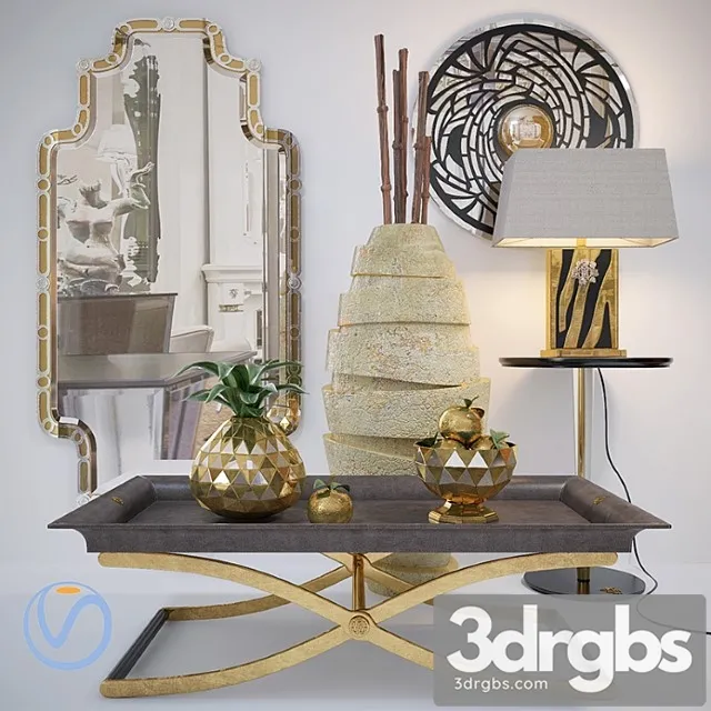 Decorative Set With Golden Apples 1 3D Model Download Decorative Set With Golden Apples 1 3D Model Download