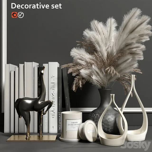 Decorative set with home fragrances 3D Model