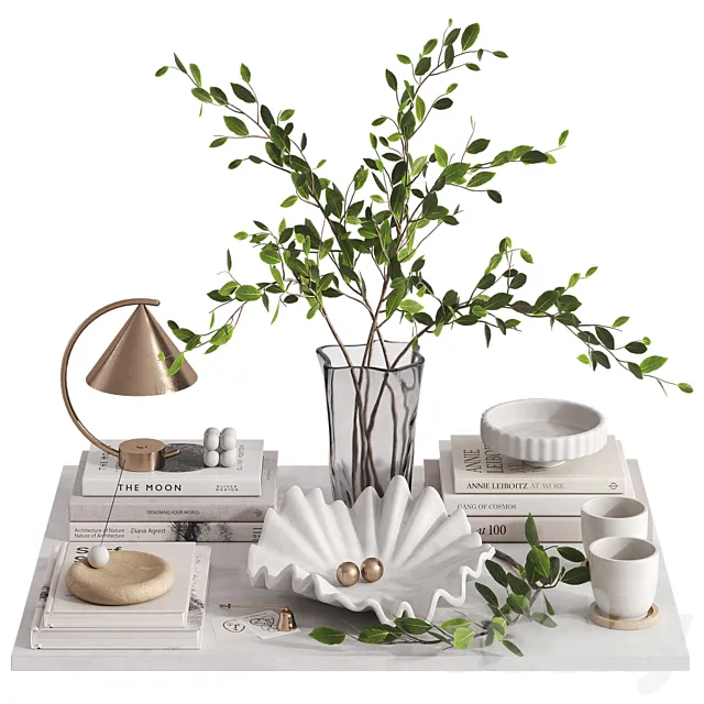 Decorative set with Meridian Lamp 3D Model