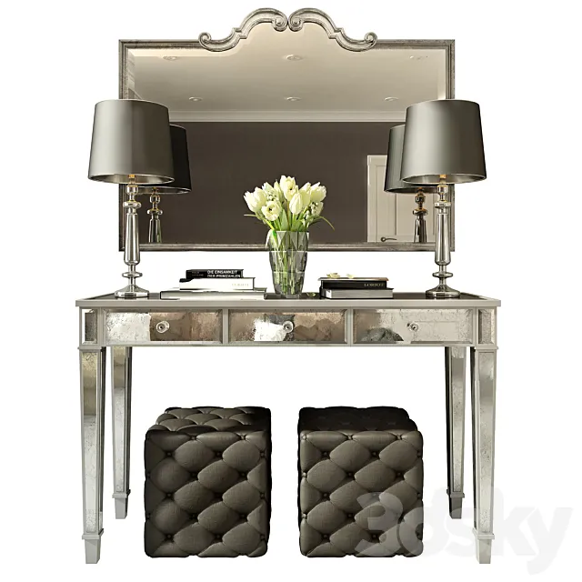 Decorative set with mirror 3DModel Decorative set with mirror 3DModel