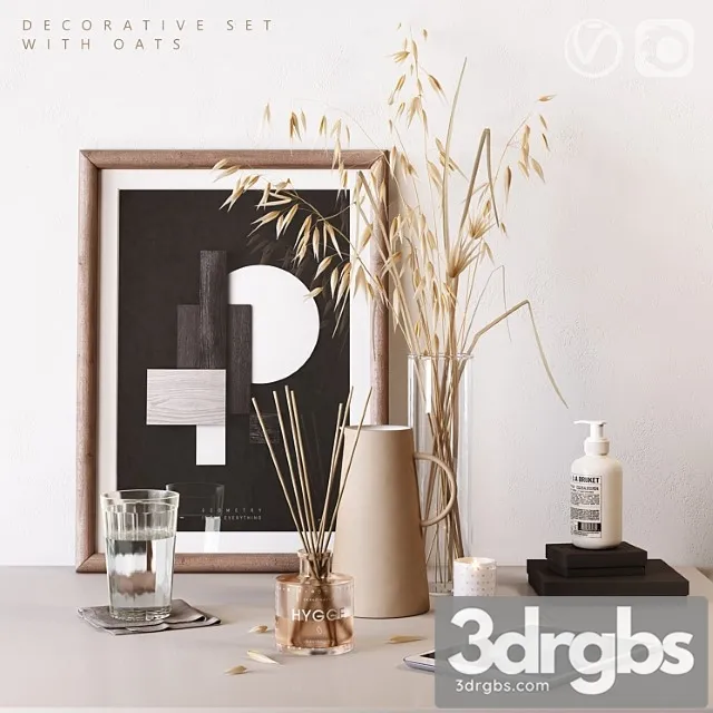 Decorative Set With Oats 3D Model Download Decorative Set With Oats 3D Model Download