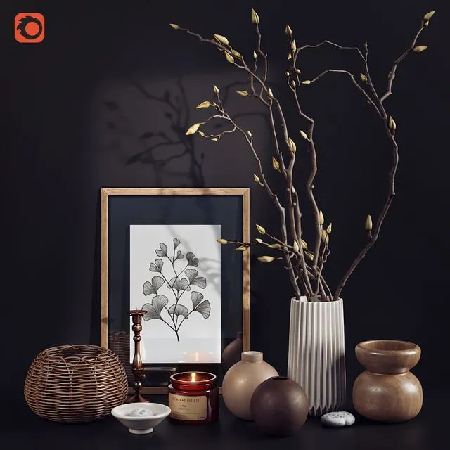 Decorative set with pictures 3D Model