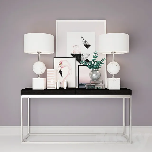 Decorative set with posters 3DModel Decorative set with posters 3DModel