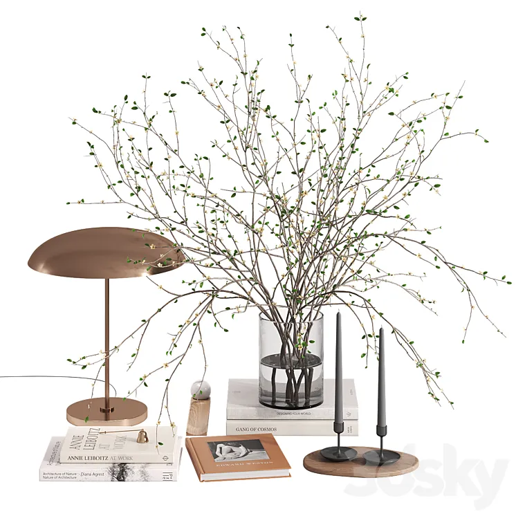 Decorative set with Solstice Ore Table Lamp 3D Model Free Download Decorative set with Solstice Ore Table Lamp 3D Model Free Download