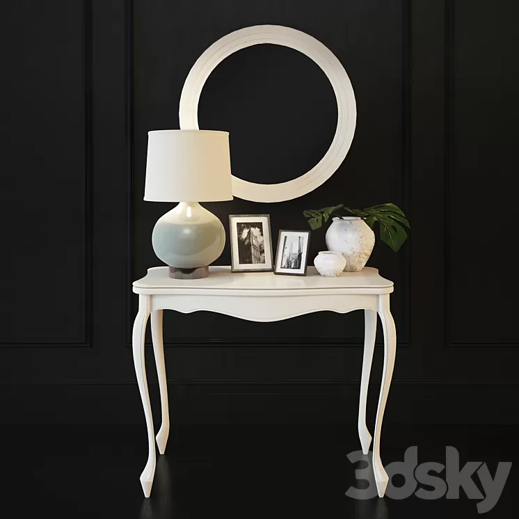 Decorative set with the console Laguna M108 3D Model